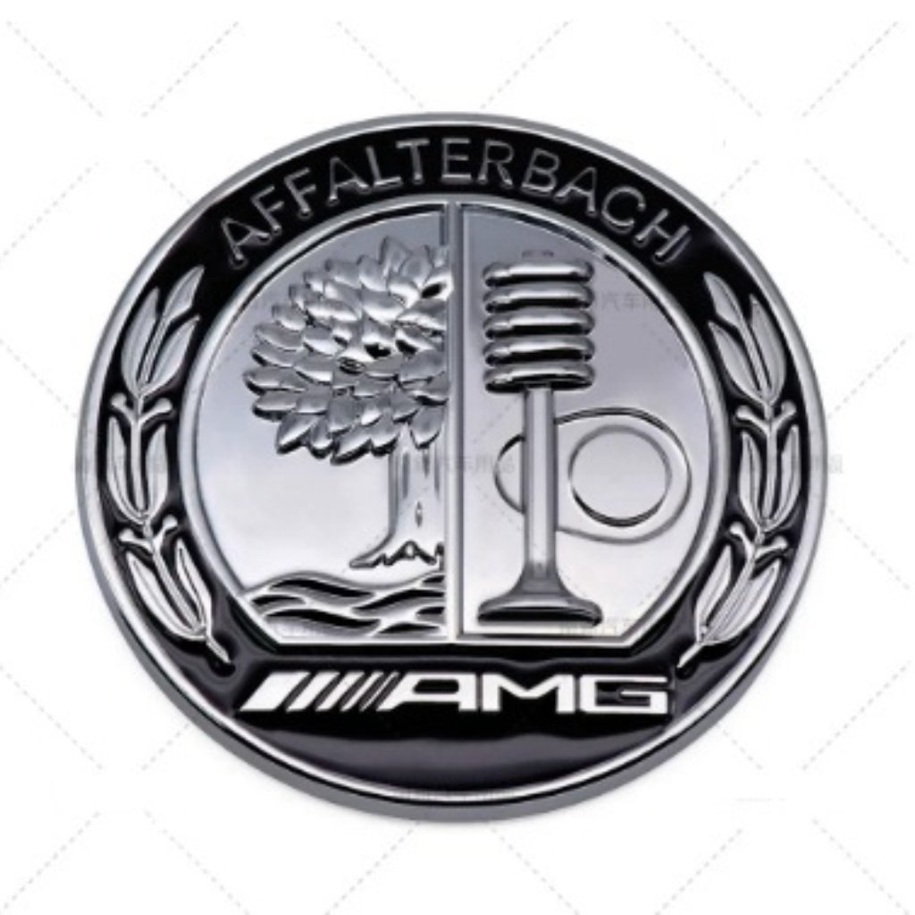 One Black Silver Brand New Metal Emblem Sticker For Mercedes Benz Affalter